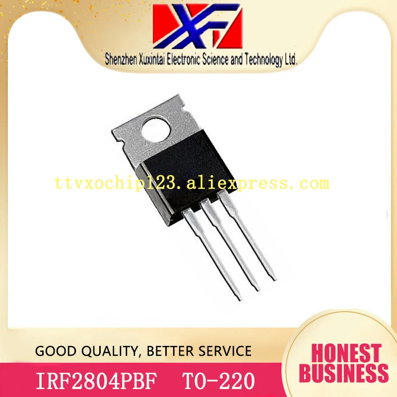 

50Pcs/Lot IRF2804 IRF2804PBF MOSFET N-CH 40V 75A TO-220