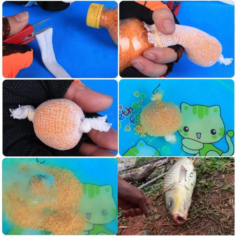 Растворимые ПВА сетка для рыбалки приманки чистая Карп крупнозернистая белая