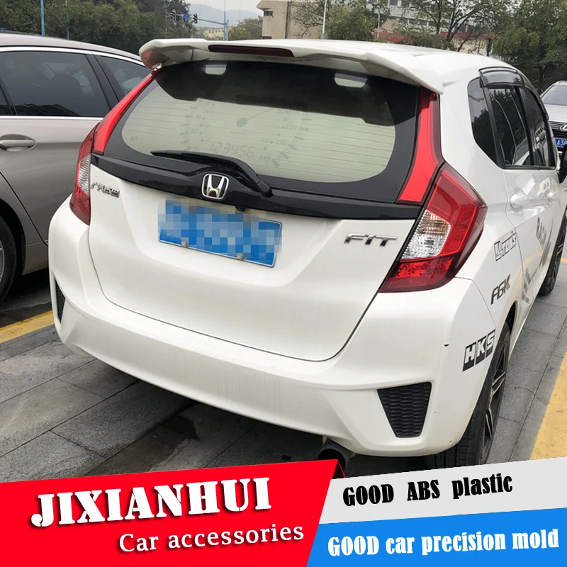 Спойлер для Fit 2014 2017 Honda Jazz RSDD спойлер из АБС пластика заднее крыло автомобиля