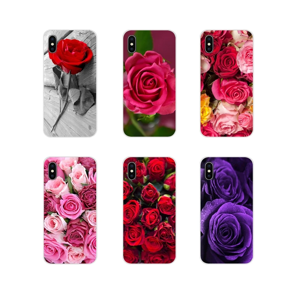 Розовый красочный Frower розы для samsung Galaxy S3 S4 S5 мини S6 S7 край S8 S9 S10 Lite рlus Note 4 5 8 9