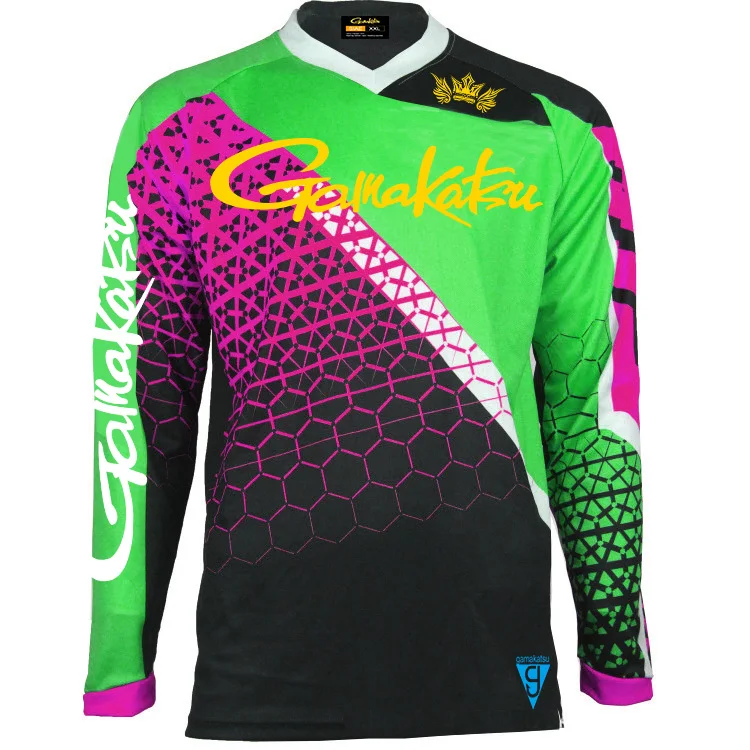 2021 Summer New Gamakatsu Long Sleeve Fishing Shirt Quick Dry Clothing Anti-UV Sunscreen Clothes po546 | Спорт и развлечения