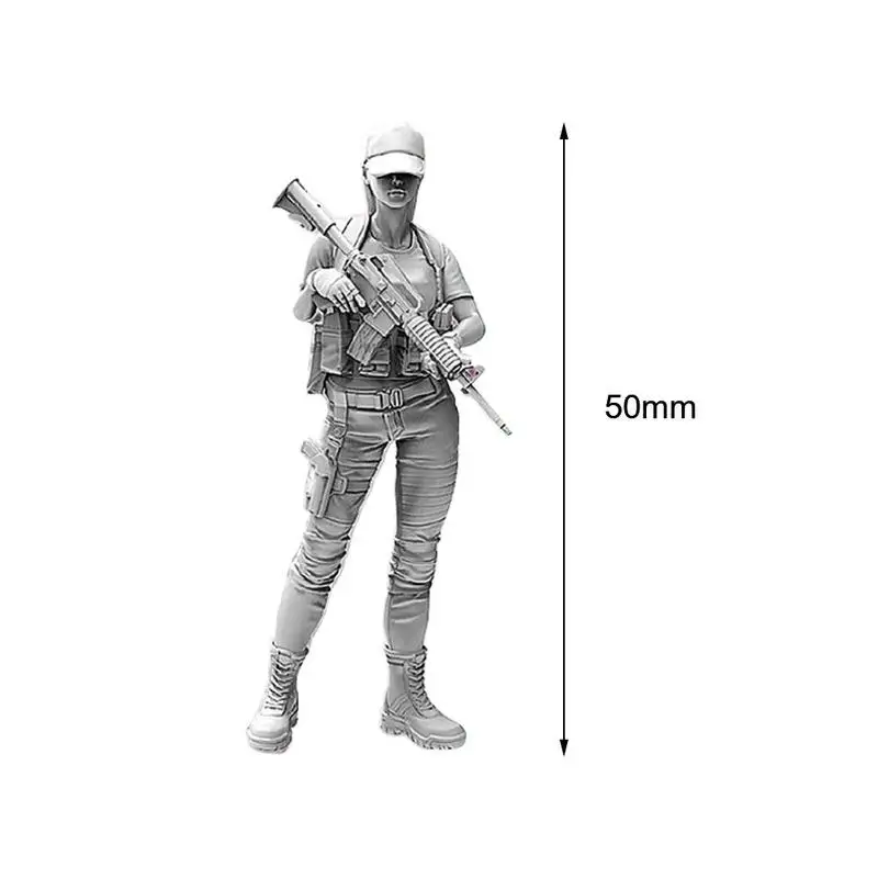 

1:35 Scale Resin Figure Unpainted Model Kit Figure Pretty Collect Unassambled Girl Unpainted A-053 Soldier X9C7