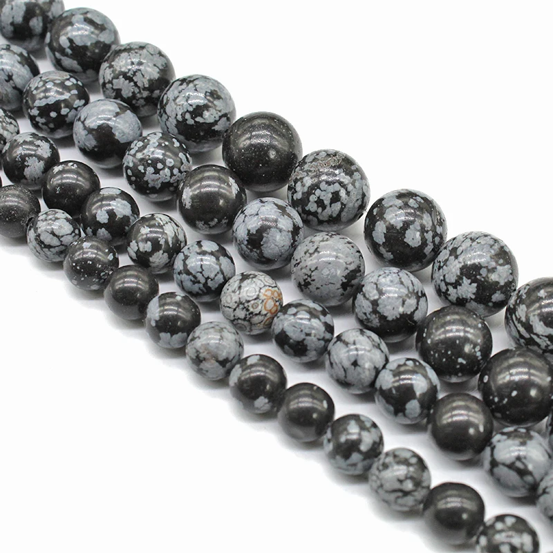 Натуральный камень обсидианом алебастра Круглые бусины для самостоятельного