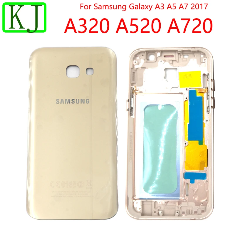 Полный корпус для samsung Galaxy A3 A5 A7 A320 A520 A720 батарея задняя крышка передняя средняя рамка плата корпус