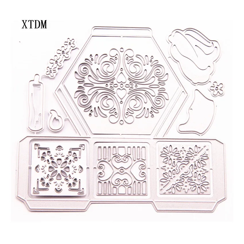 Штамповочная коробка для штампов металлическая бумага рукоделия штамп