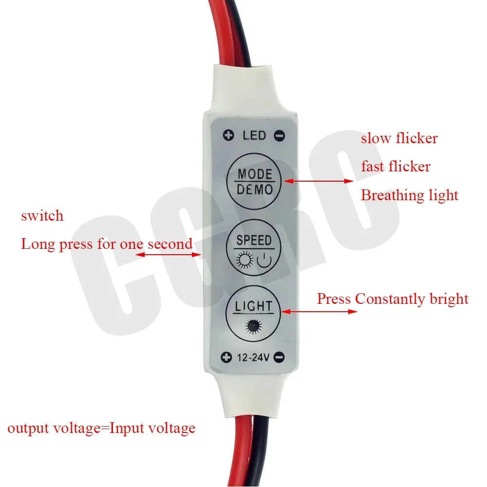 Переключатель питания со светодиодсветильник кой режим мерцания для 1/10 RC Crawler Car