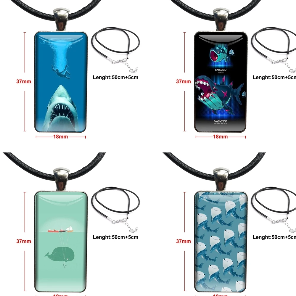 Модный стеклянный кабошон, подвеска, искусственное ожерелье-чокер, ювелирные изделия, океан, Кит, акулы, Destockage для женщин, свадебный подарок