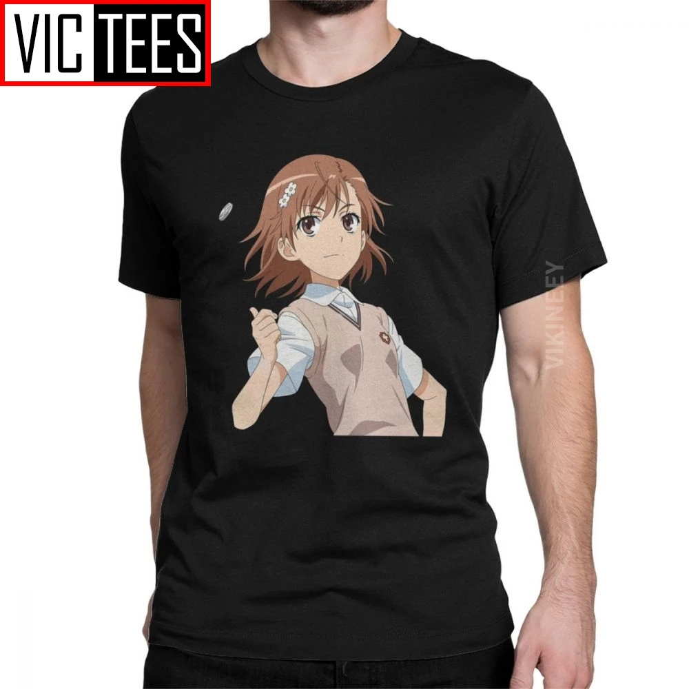 Футболка Misaka Mikoto с изображением железного оружия Toaru Kagaku без мужская хлопковая