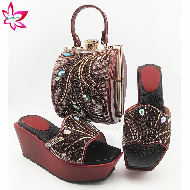 Специальный дизайн 2020 Итальянские женские раньше винного цвета супер высокие