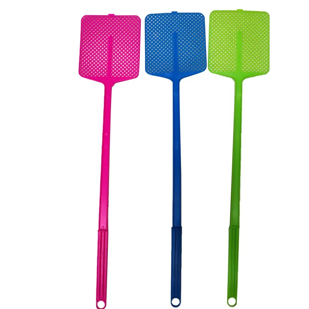 

Household Summer PP Plastic Fly Swatter With Long Handle Durable Mesh Flexible Strong Manual Home Supplies