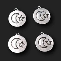 10pcs silver plated i love you to the moon and back metal tag pendant diy charms for jewelry craft making 2220mm a1882