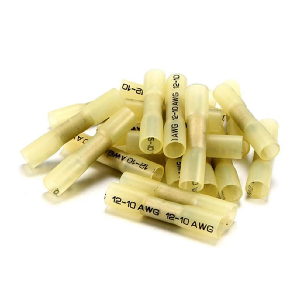 

Butt Heat Shrink Tube Splice Terminals 19A-48A AWG W/ Box But Connectors Cable Sleeves Heat Shrinkable Waterproof Butt
