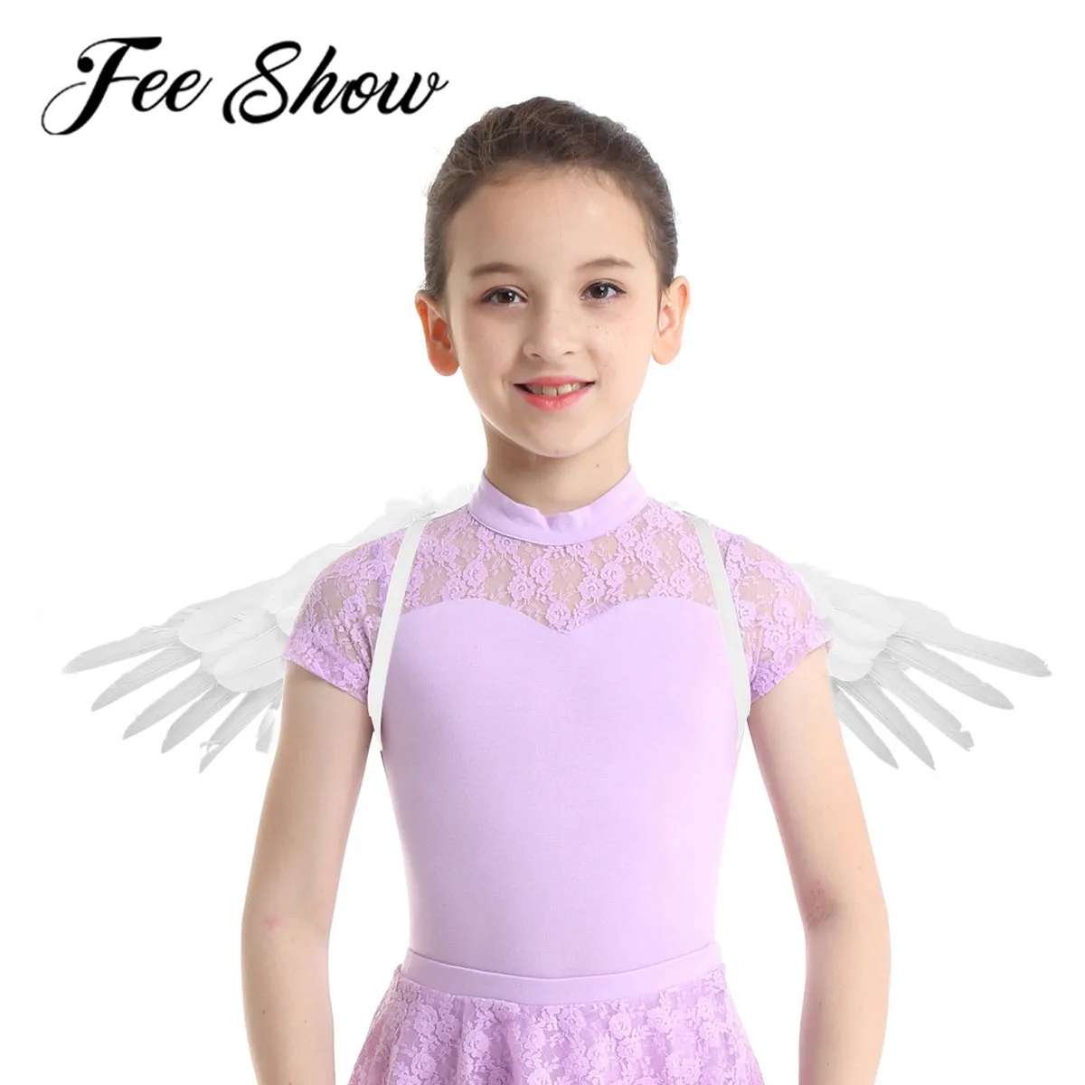 Крылья Ангела из перьев для женщин и девочек Карнавальный костюм танцевальной