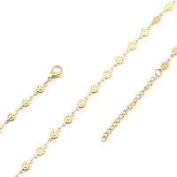 304 stainless steel fashion dainty initial chain necklace gold color choker necklace for women pendant jewelry gift 1 piece