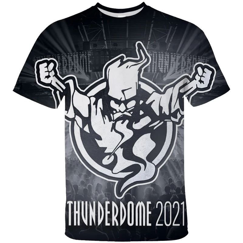 Thunderdome 3D T-shirt Men Summer Short Sleeve Tshirt Hardcore Wizard Logo T Shirt Male Casual Harajuku O-neck Tee Tops Camiseta