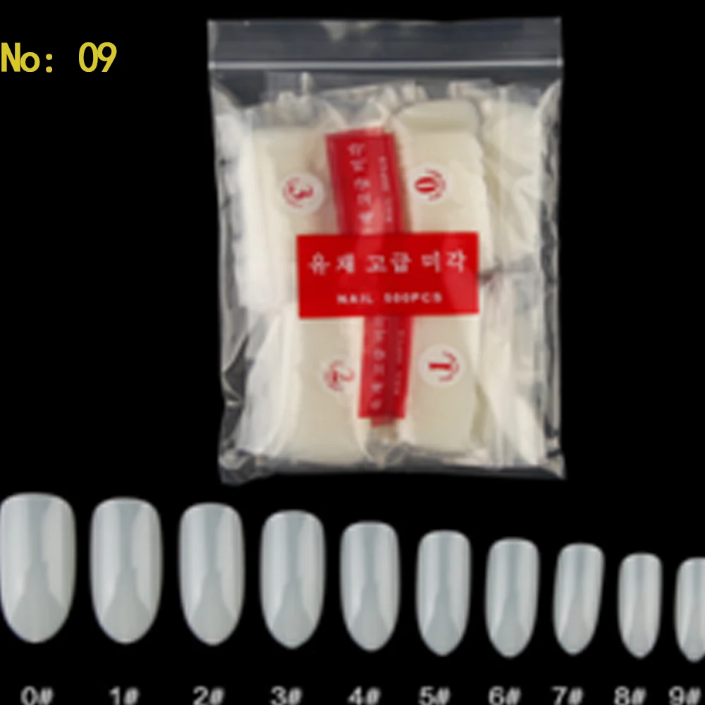 500 шт. накладные ногти прозрачные акриловые французские много видов на выбор 10