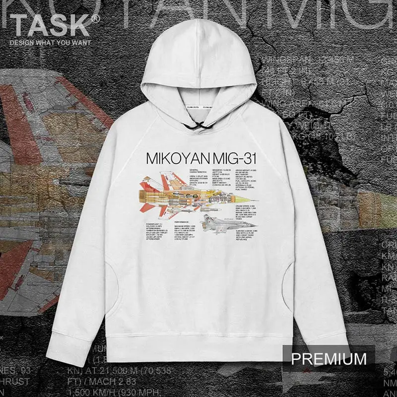 

Russia Mikoyan MiG31 fighter Air Force weapon fan printed long sleeved hoodies men's casual streetwear harajuku hoody sweater 03