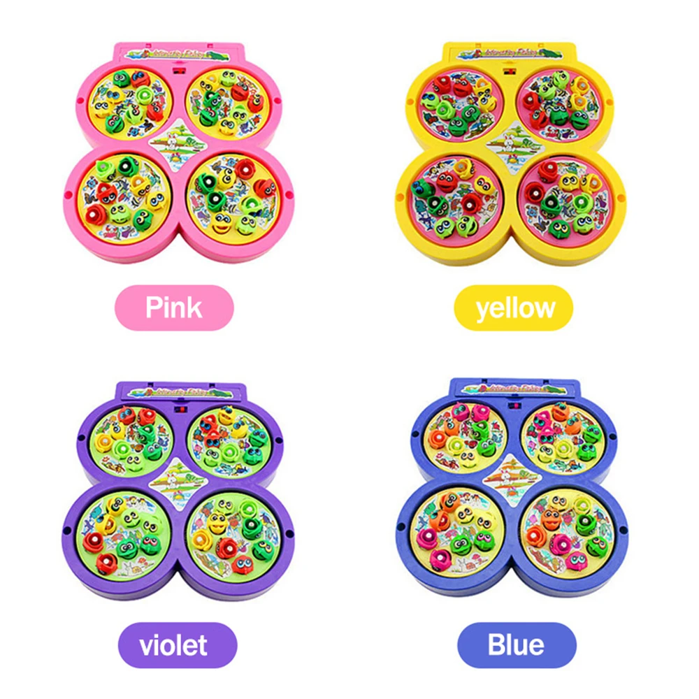 Electric Musical Rotating Fishing Play Game Fish Plate Set Magnetic Outdoor Sports Toys for Children Gifts | Игрушки и хобби
