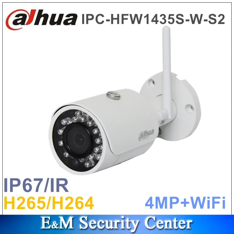 Оригинал dahua с логотипом беспроводной updateable 4MP IPC HFW1435S W S2 заменяет HFW1320S ИК CCTV пуля