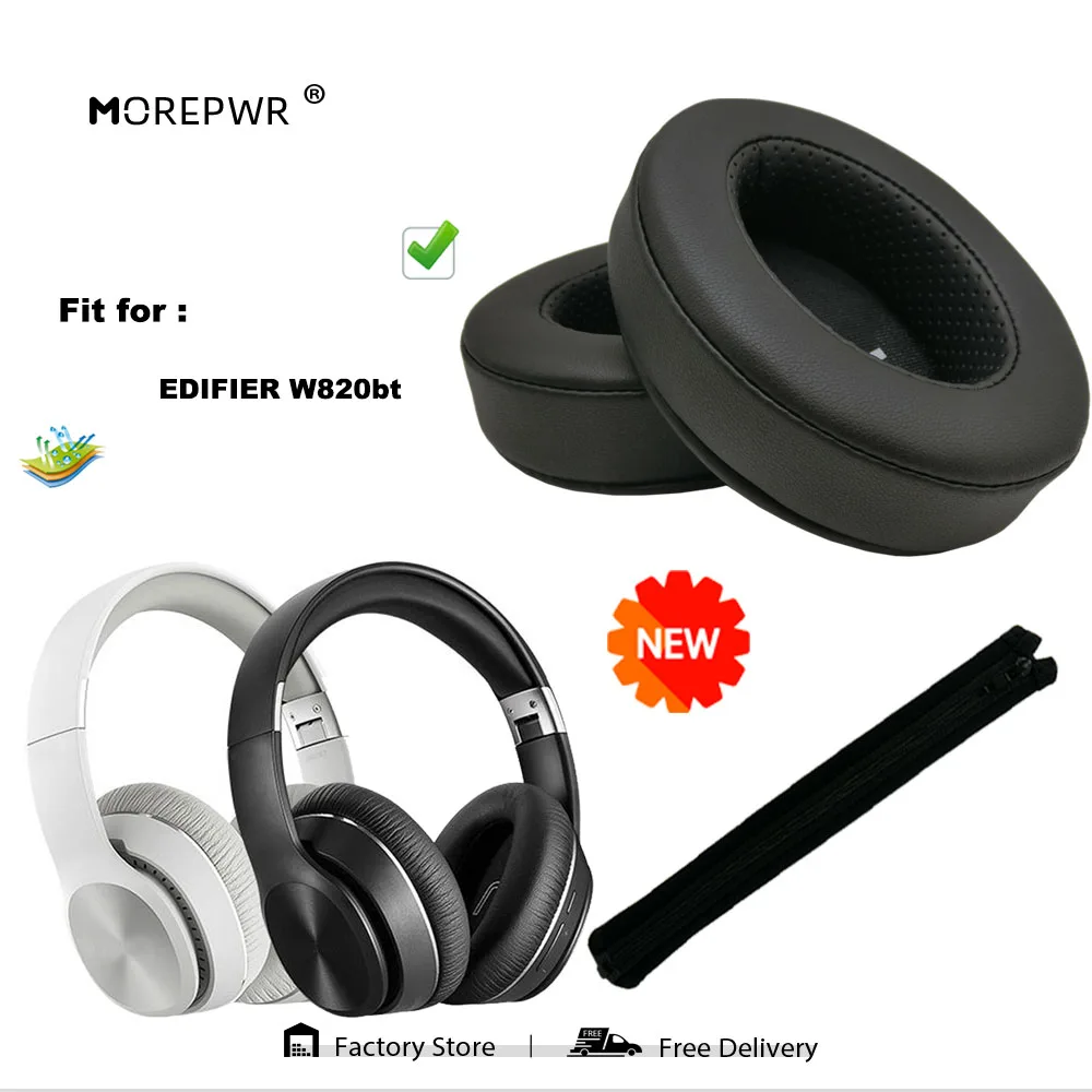 

Morepwr New Upgrade Replacement Ear Pads for EDIFIER W820bt Headset Parts Leather Cushion Velvet Earmuff Earphone Sleeve