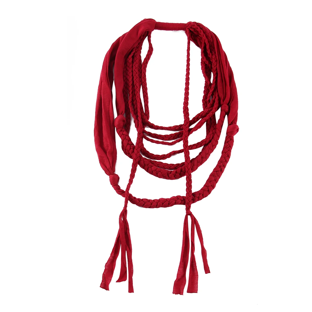 Женский шарф FOXMOTHER новый модный воротник ожерелье с кисточкой кольцо подвеской