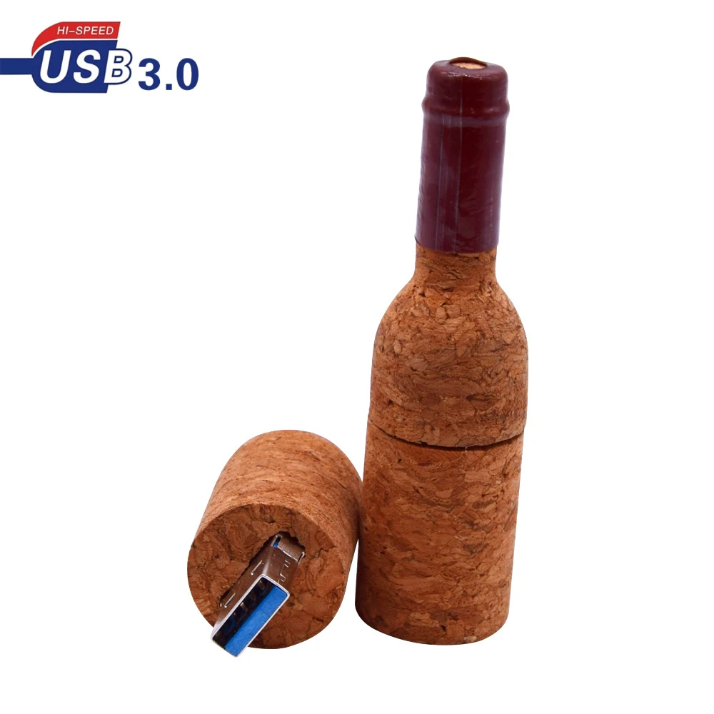 Высокоскоростной Usb 3 0 4 Гб деревянный винный пробковый флеш накопитель 64 ГБ 32 16