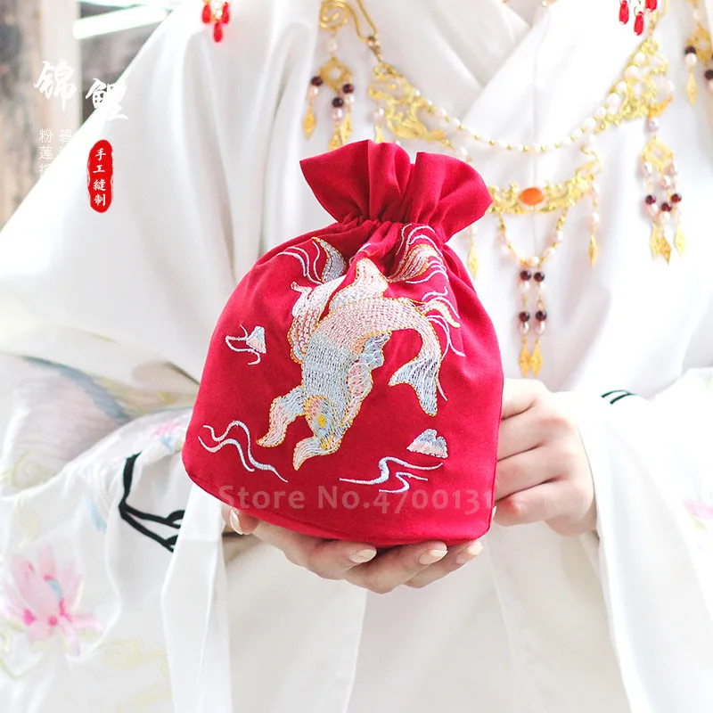 Китайская сказочная сумка Hanfu с вышивкой Женский Ретро Кошелек для монет женский