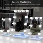 Самоклеящийся светильник для макияжа, лампа из АБС-пластика, 9 уровней яркости, светодиодная лампа для заполнения зеркала в туалетном столике сделай сам, 1 комплект