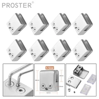proster 8 pcs glass clamps set 304 stainless steel bracket glass clip holder hardware fit for staircase 6 8 mm thickness glass