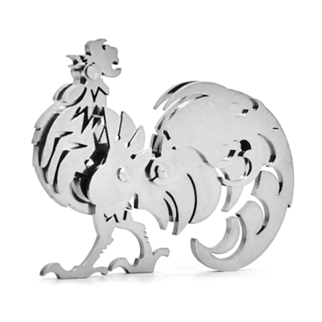 Металлический петух 3D сделай сам из нержавеющей стали съемная модель пазл