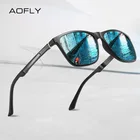 Солнцезащитные очки Мужские AOFLY, поляризационные, с антибликовым покрытием, в алюминиево-магниевой оправе, с зеркальными линзами, для вождения, UV400