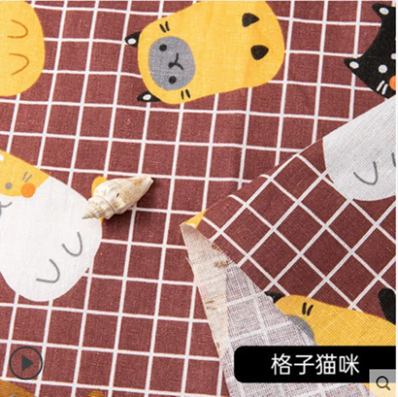 1 метр с цветочным принтом Детское платье в стиле пэчворк из хлопка и льна ткань