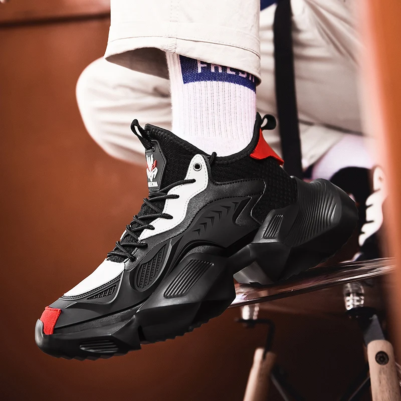 Мужские кроссовки для бега R.xjian черные дышащие большой размер 46 мужская