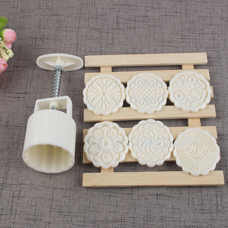 75 г 6 стилей 3D круглые цветы moonторт форма ручное давление помадка луна торт