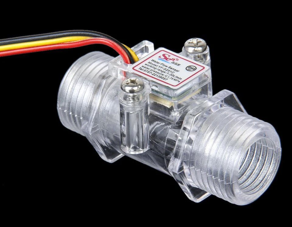 YIMAKER G1/2 дюйма DC3.5V-12V датчик расхода воды контроль воды прозрачное измерение зал датчик потока индикатор