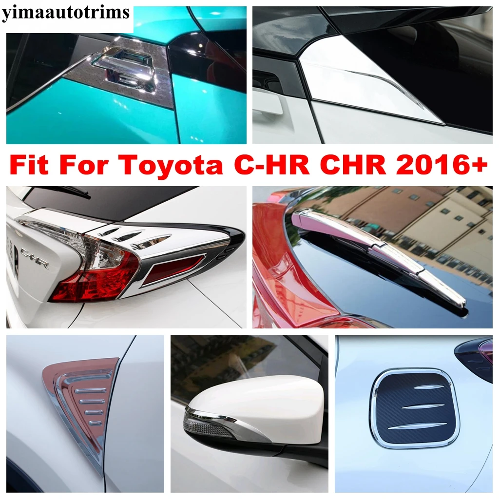 

Rearview Mirror / Rear Tail Light / Window Handle / Side Body Fender Cover Trim For Toyota C-HR CHR 2016-2021 Chrome Accessories