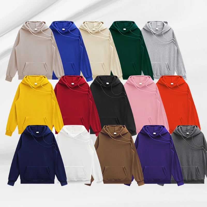 

2021 Womens Hoodie Sweatshirt Autumn Hooded Tracksuit Solid Color Sweat Brand Clothing Plus Velvet Pullover Casual Hoodies Women