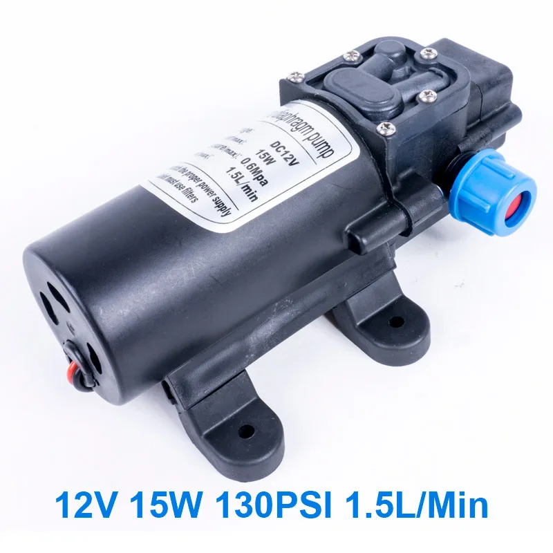 Return valve type Высокое качество 1.5L/мин DC 12 В мембранный Водяной насос небольшой Сейф высокого давления самовсасывающий насос 15 Вт 0.6Mpa - Напряжение: Return valve type