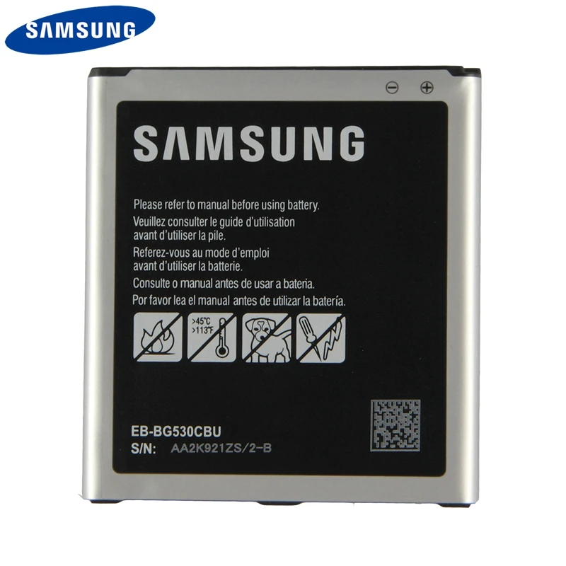 Оригинальная Замена телефон Батарея EB-BG530CBE для samsung Galaxy Grand J3 J320F G5308W G530 G530H G531 J5 2600 мА-ч