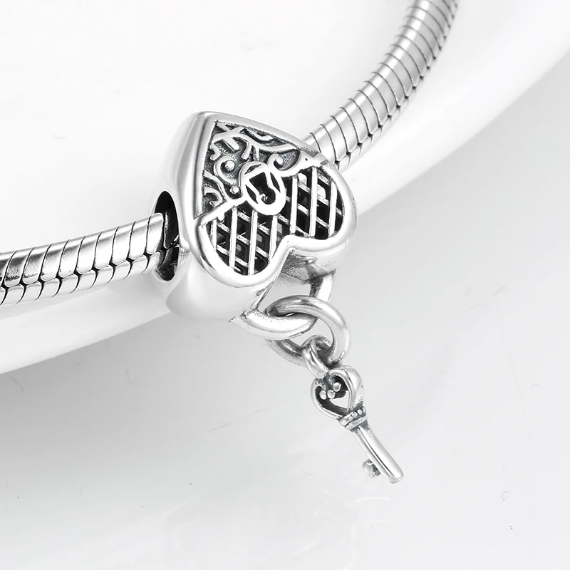 Женские серебряные подвески с замком ключ к моему сердцу бусины на День святого