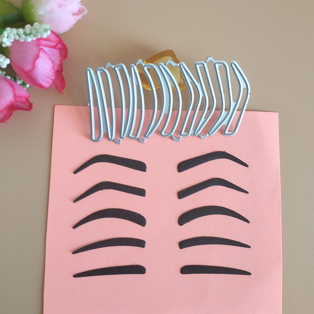 

5 new eyebrow metal cutting diess, DIY scrapbooks, photo album and photo frame decorations, cardboard crafts