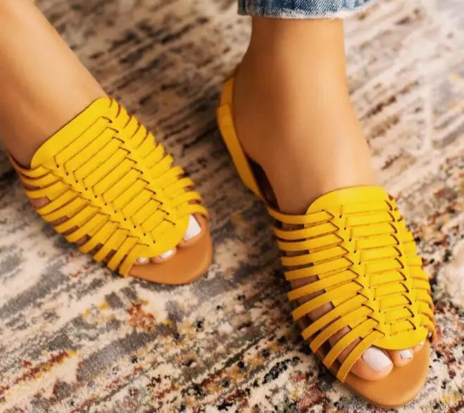 Sandalias de verano nuevas sandalias planas para mujer большие размеры 36 42|Тапочки| |