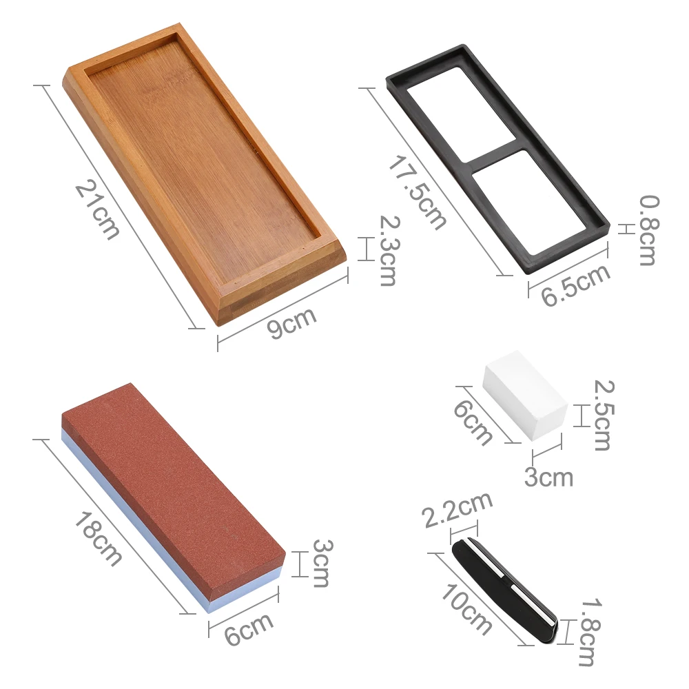 

1/2/5Piece Set Knife Sharpener Stone Professional Whetstone Kitchen Grinding Water Stone Dual Side 2-IN-1 240 600 1000 3000 Grit