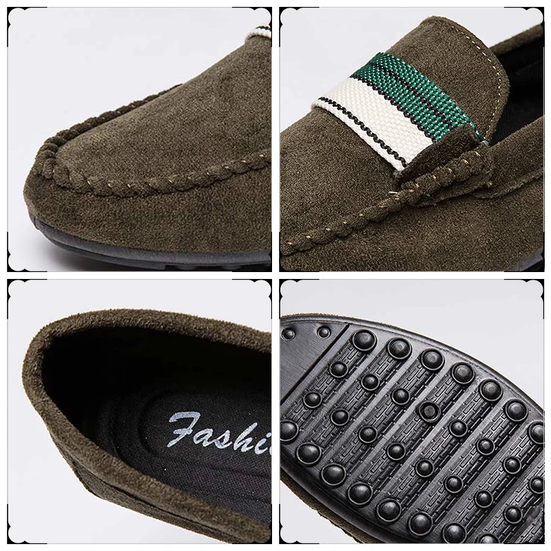 

Men Loafers Shoes 2021 Autumn Fashion Men's Flats Brand Moccasins Male Footwear Comfy Slip-ON Suede Men Shoes Men Casual Shoes