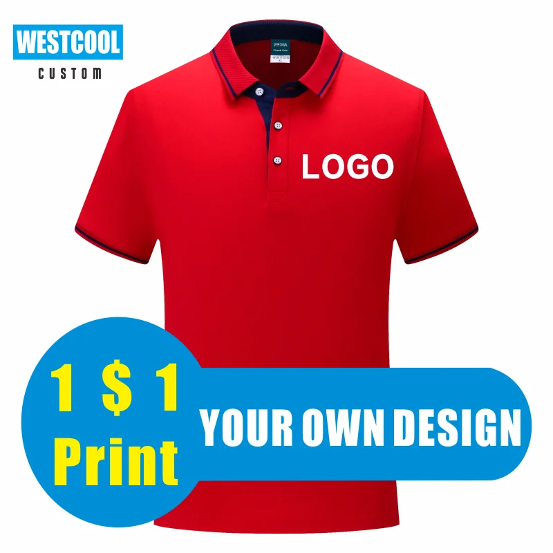 Оригинальная рубашка поло с логотипом дышащая футболки принтом на заказ летние