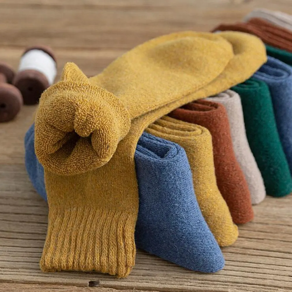 1 пара носков для женщин и мужчин зимние утолщенные теплые махровые носки женские