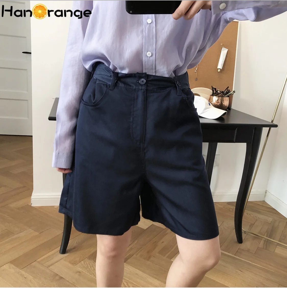 

2021 Summer Bf Style Knee Length Women Cargo Pants Loose Wide Leg Casual Pockets Pants Female