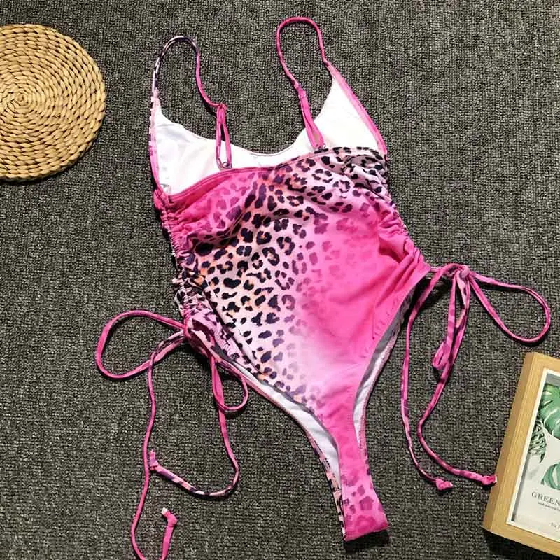 

HStar Sexy String Women Swimwear 2020 High Leg Cut Thong One Piece Swimsuit Bather Print Bathing Suit Swim Wear Lady Monokini