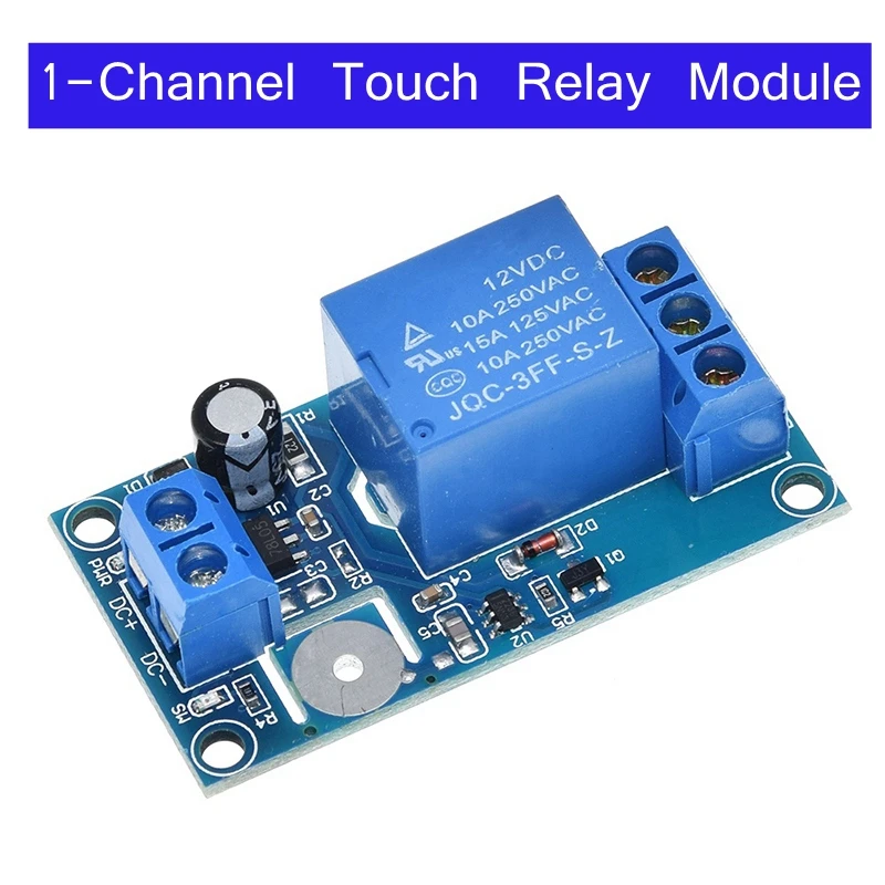 TTP223 12 В 1-канальный сенсорный релейный модуль емкостный переключатель с кнопкой
