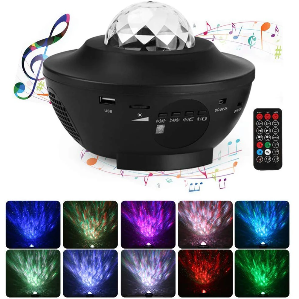 Звездный Ночной светильник Романтический проектор океанской волны морской с